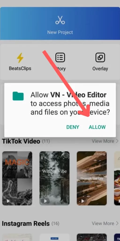 Click on Allow button for  installing VN Mod Apk 