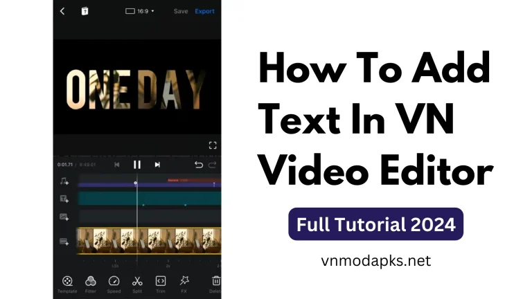 How To Add Text In VN Video Editor (Full Tutorial 2024)